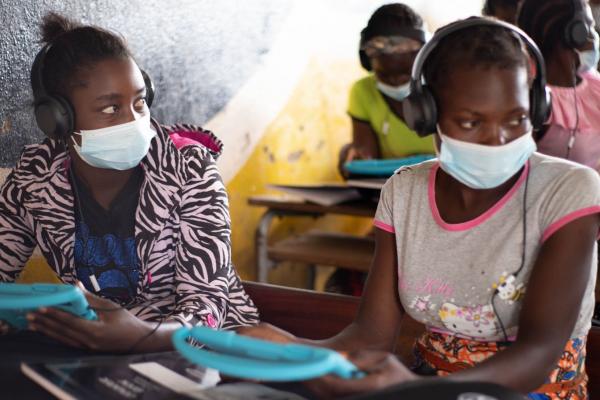 Girls in the classroom