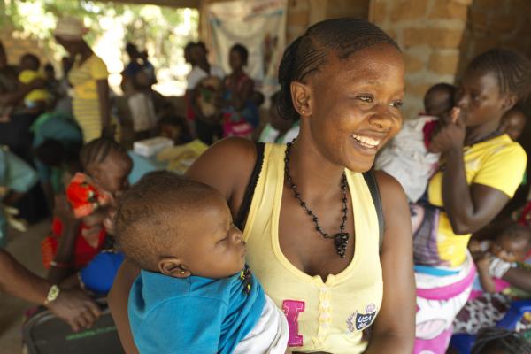 Fatu Conteh, 18, gave birth to baby girl Mariama six months ago