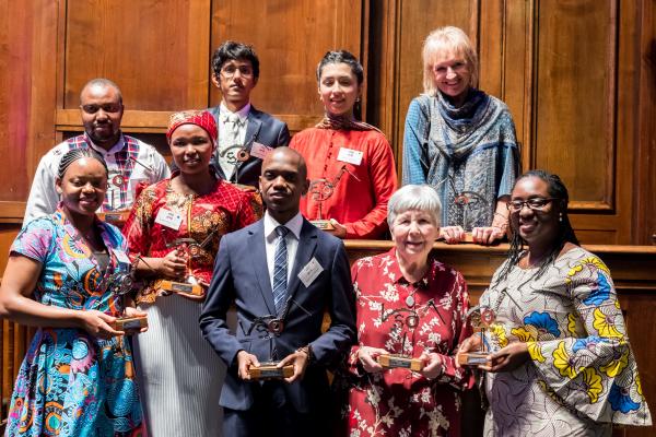 Harrison with the other winners of the VSO Volunteer Impact Awards