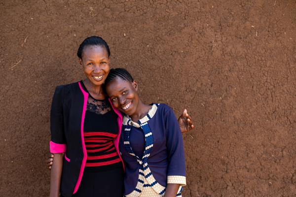 Gati supports her mentee Evalyne through any challenges she is facing and with her studies.
