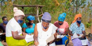 Smallscale farmers participating in a training on agroecology. Manicaland. Zimbabwe.